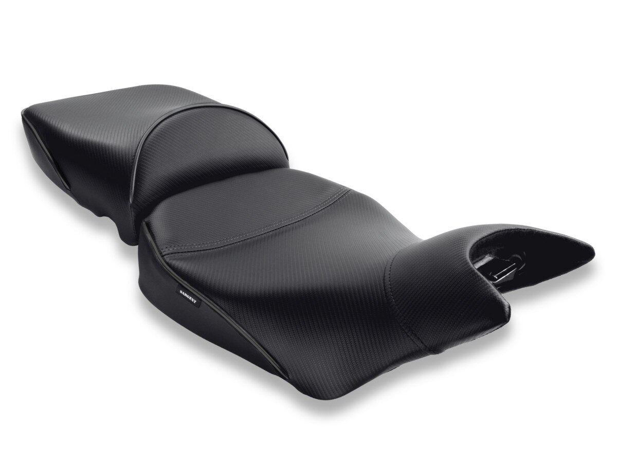 Sargent Cycle Product's cycle gear for the 2024+ Triumph Tiger 900 motorcycle is available in our classic CFX all black front & rear with optional OEM-integrated heat.
